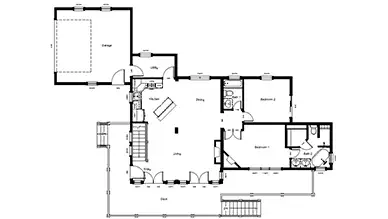 draft drawing of home layout